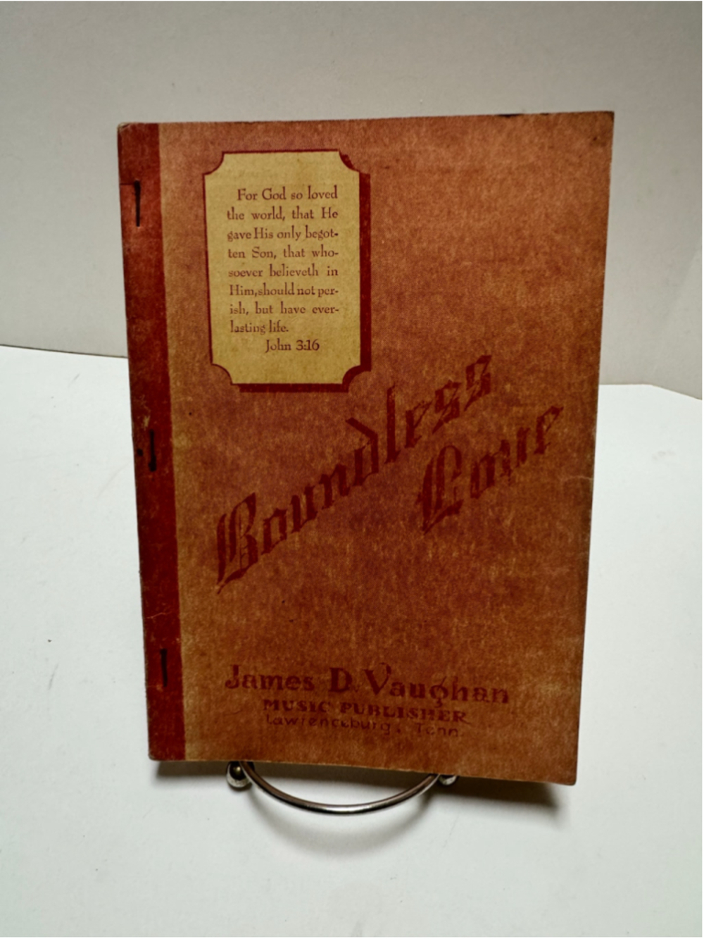 Boundless Love Vintage Gospel Songbook Paperback 1944 James D Vaughan